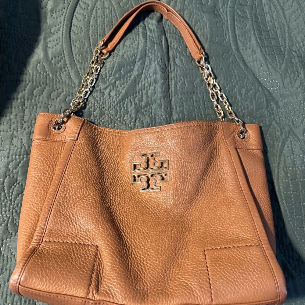 Tory Burch Tan Leather Tote Bag